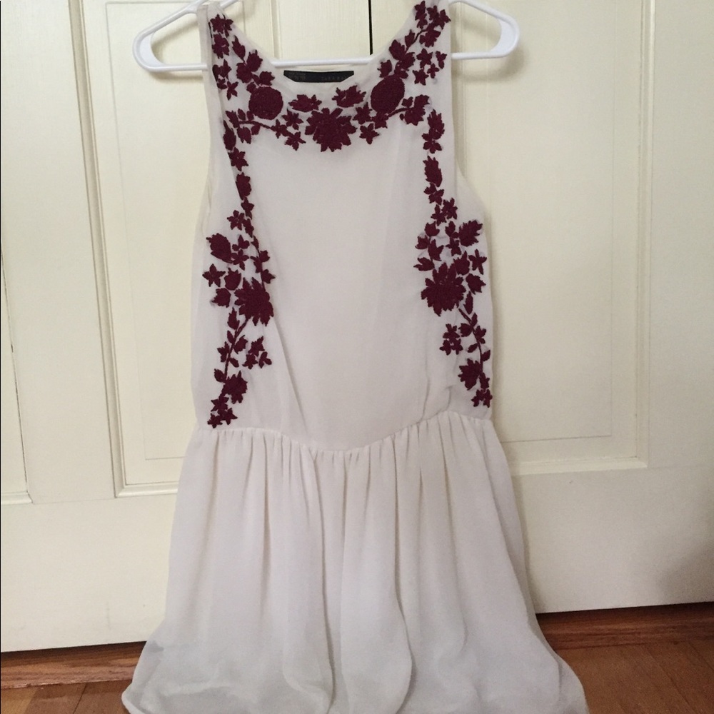Zara Mini Dress with Flower Embroidery